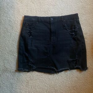 Black jean skirt